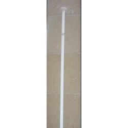 Mástil aluminio blanco 1-2 metros con ganchos