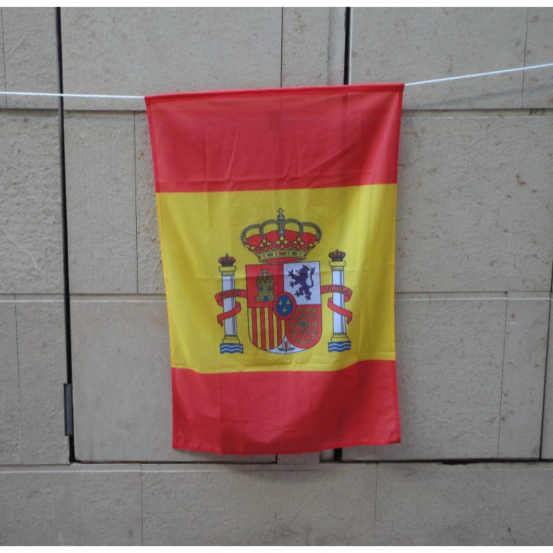 Bandera poliéster España, tira de cuerda 10 m