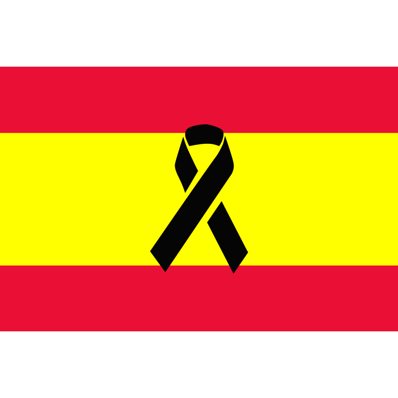 Balconera España con crespón - lazo negro