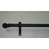 Barra portarepostero para pared negro 30 mm Ø