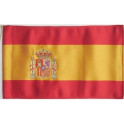 Bandera mesa bordada de raso y forrada España