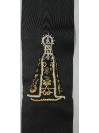 Cinta de raso bordada Virgen