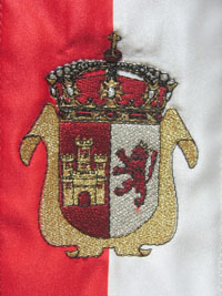 Escudo de Cáceres bordado en corbata