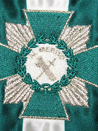 Detalle de corbata de la Cruz de Plata de la Orden del Mérito de la Guardia Civil