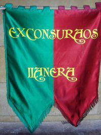 Reverso de estandarte Exconsuraos Llanera