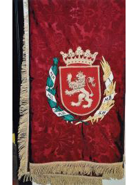 Mantel con escudo municipal de Zaragoza