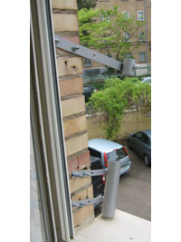Base para balcón pintado en gris mate