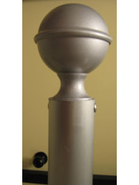 Remate bola pintado en gris mate Remate bola pintado en gris mate