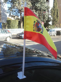 Mástil para ventanilla de coche con bandera